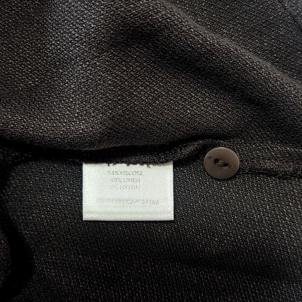 Eileen Fisher‎ Espresso Brown Italian Linen Blend Midi A-Line Skirt Womens Small - Picture 6 of 10